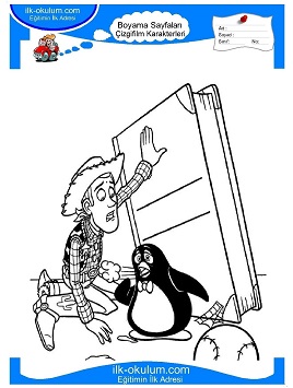 Çocuklar İçin Oyuncak Hikayesi Boyama Sayfaları 